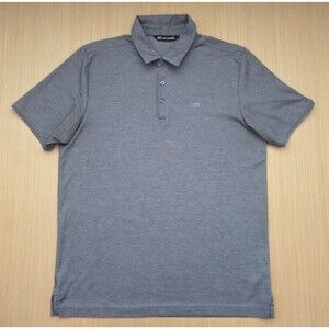 Travis Mathew Polo Shirt Men's Large Grey Short Sleeve Cotton Blend